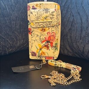 Dasein Floral phone and Wallet with Chain NWT
